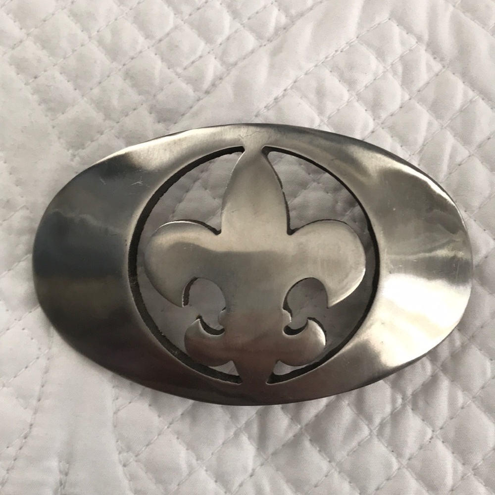 Custom made Fleur de Lis SS belt buckle